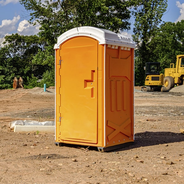 how often are the porta potties cleaned and serviced during a rental period in Hillsdale